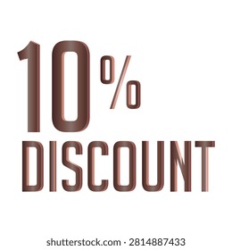 A clear 10 percent discount text graphic. This simple and bold design is perfect for advertising sales and promotional offers. #discount #sale #offer #promotion #tenpercent #shopping #promo #marketing #business #label