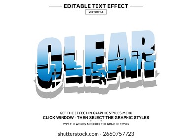 Limpar modelo de efeito de texto editável 3D