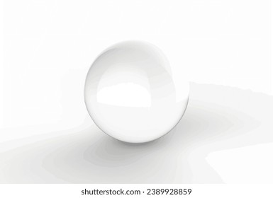 Clear 3D glass ball sphere vector illustration