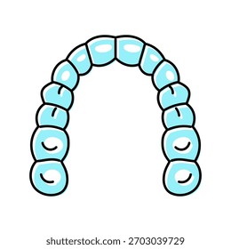 limpar alinhadores ícone de cor ortodontista vetor. limpar alinhadores sinal ortodontista. ilustração de símbolo isolado