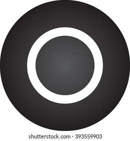 Clear Bass Drum Head simple icon on round background