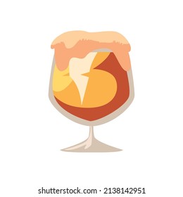 clear beer cup design over white