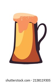 clear beer mug over white