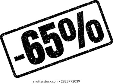A clear black grunge effect rectangular rubber stamp displaying 