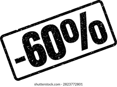 A clear black grunge effect rectangular rubber stamp displaying 