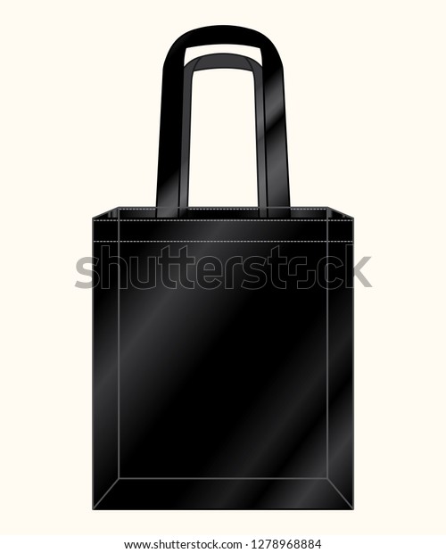 black plastic tote bag