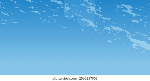 clear blue sky with a few clouds. The sky is very bright and the clouds are scattered throughout