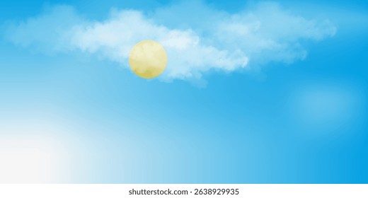 clear blue sky with a few clouds. The sky is very bright and the clouds are scattered throughout