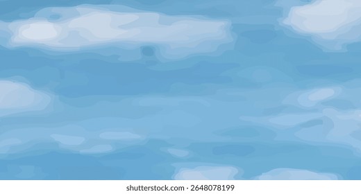 clear blue sky with a few clouds. The sky is very bright and the clouds are scattered throughout