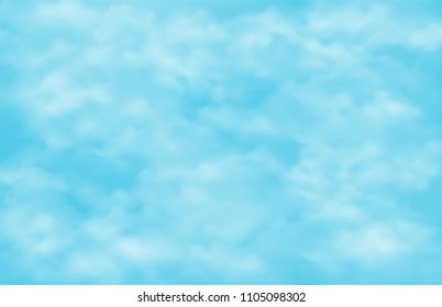 Clear blue sky with groups of clouds background vector, illustration vector eps10