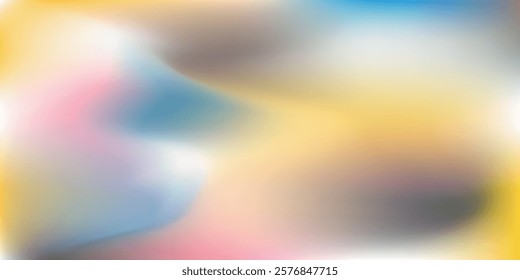 Clear blue sky Pastel rainbow. Light blue, pink and yellow color vector banner simple good abstrak