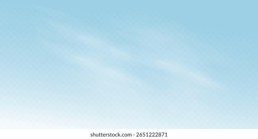 Clear Blue Sky with Subtle Wispy Cloud Streaks and Light Airy Texture for Soothing, Relaxing Mood or Minimalist Background for Nature and Weather Themes.