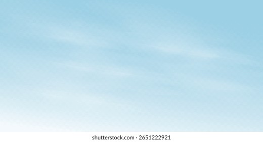 Clear Blue Sky with Subtle Wispy Cloud Streaks and Light Airy Texture for Soothing, Relaxing Mood or Minimalist Background for Nature and Weather Themes.