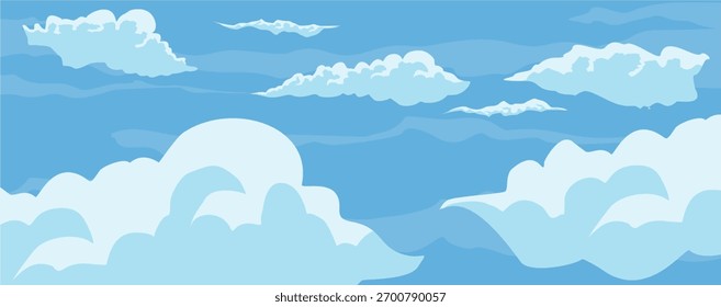 
céu claro azul com nuvens brancas, nuvens de caixa com céu claro. céu claro caixa. desenhos animados nuvens grossas