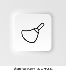 Clear, broom vector icon. Element of design tool for mobile concept and web apps vector. Thin neumorphic style vector icon for website design