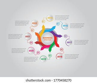Clear business data visualization. Process chart. Abstract elements of graph, diagram with steps, options, parts or processes. Vector business info graphic template for presentation. 