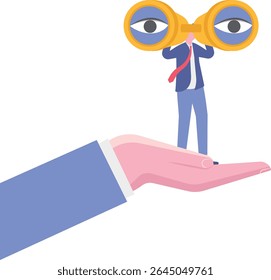 Clear business vision, clarity or transparency, discover way to success or looking for business opportunity,

