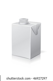 Clear carton package, for new design, vector