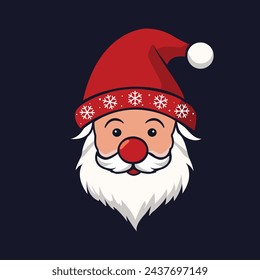  Diseño de vector de santa de Navidad claro
