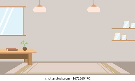 Clear Clean Japan Minimal Living Room Background