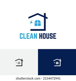 Clear Clean Spotless House Building Abstract Modern Logo