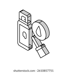 clear coating isometric icon vector. clear coating sign. isolated symbol illustration