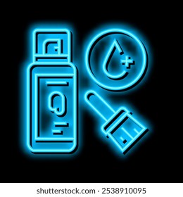 clear coating neon light sign vector. clear coating illustration