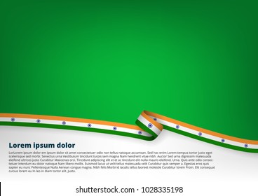 Clear Color Background With India Flag. EPS10 Vector
