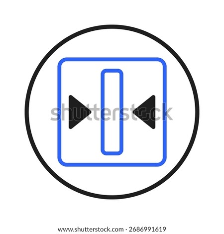 A clear and contemporary scale adjustment icon, ideal for intuitive interface design within diverse applications. The graphic element promotes precise scale user control of digital content, and