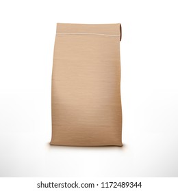 Clear Craft Paper Bag Pack. EPS10 Vector