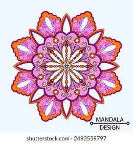 Clear Crafted Mandala for adults. Easy Mandala Coloring Book Pages for Adults to Relax, Experiences Give Relief. Resizeable Vector File.