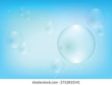 Bola de cristal clara en la nube con el fondo del polvo de estrellas.