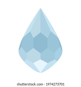 clear crystal on white background
