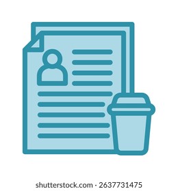 Clear Data dual tone blue color, mini illustration icon. use for modern concept, print, UI, UX kit, web and app development. Vector related to account management, ecommerce, banking and finance.