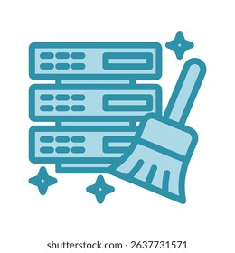 Clear Data dual tone blue color, mini illustration icon. use for modern concept, print, UI, UX kit, web and app development. Vector related to account management, ecommerce, banking and finance.