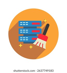 Clear Data rounded flat color, mini illustration icon. use for modern concept, print, UI, UX kit, web and app development. Vector related to account management, ecommerce, banking and finance.