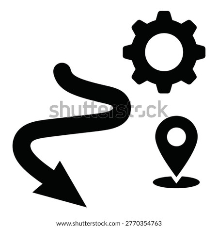 A clear digital label indicating an EPS file type, perfect for software interfaces, download buttons, or technical documentation. High contrast design for quick identification of asset formats.