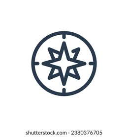 Clear Direction Compass Vector Icon Illustration