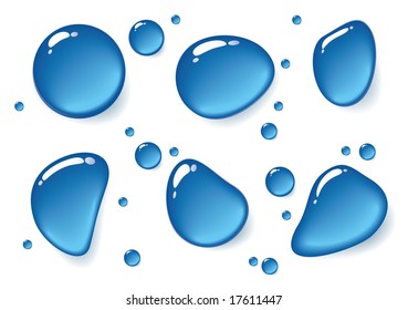 Clear drops. Vector.