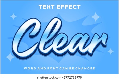 Clear editable text effect design template