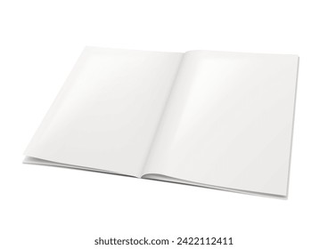 Clear Empty Opened Book With Copy Space Template. EPS10 Vector