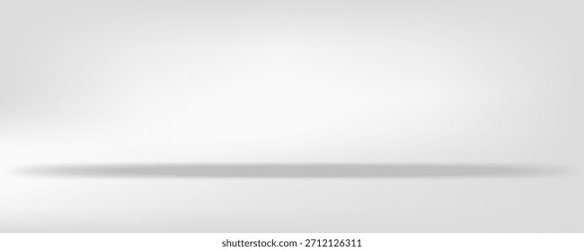 Fundo vazio claro do estúdio do fotógrafo Abstrato, textura de fundo da beleza escuro e claro azul claro, cinza frio, branco nevado gradiente parede plana e chão em vazio espaçoso quarto interior de inverno.

