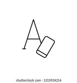 clear erase text formatting icon. Element of text and typography for mobile concept and web apps icon. Thin line icon for website design and development