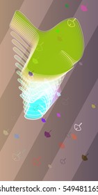 clear fantasy among illumination, set with charming leaves vector background