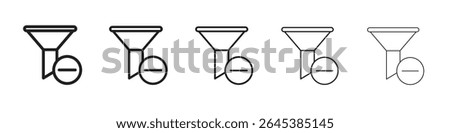 Clear filters icon vector illustration isolated