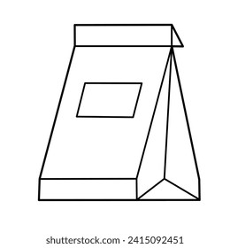 Clear Folding Cardboard Box Vector Illustration. Suitable for Designs, Websites, Backgrounds, Banners. White Handle Package Template isolated on white