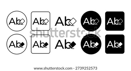 Clear formatting text outline icon set designed for document editors, writing software, content management systems, and digital typography tools.