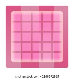 Clear Glass Border on Pink Gradient Backdrop