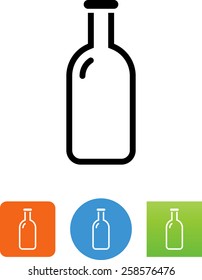 Clear glass bottle icon