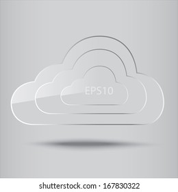 Clear glass icon : Illustration EPS10